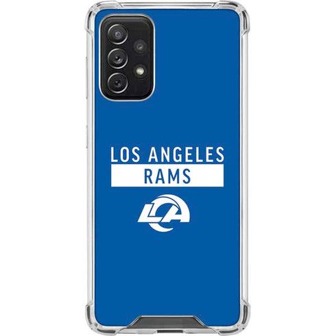 NFL Los Angeles Rams Blue Performance Series Galaxy A72 5G Clear Case